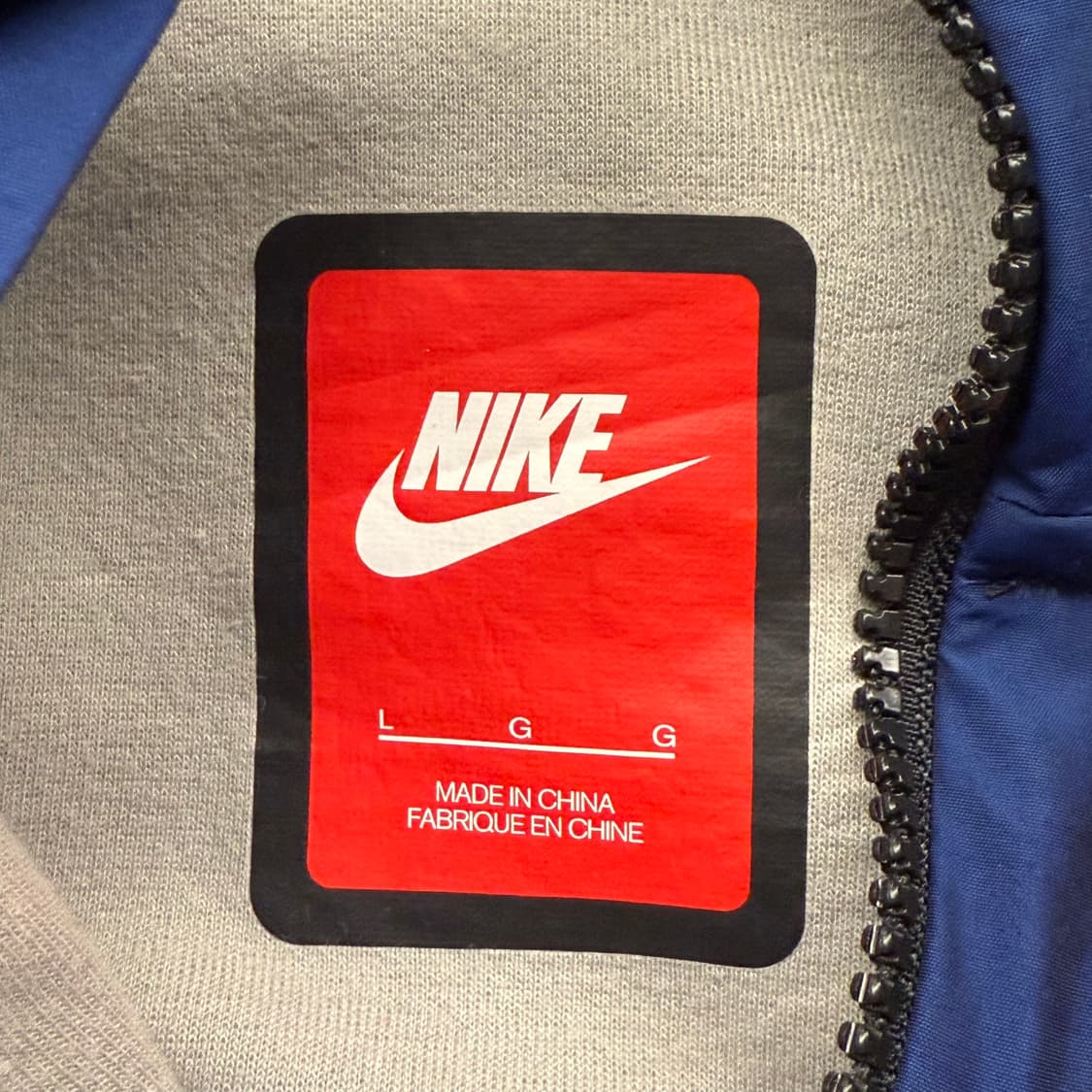 [정품/L] 나이키 후드 집업 네이비 회색 b17 상품이미지5