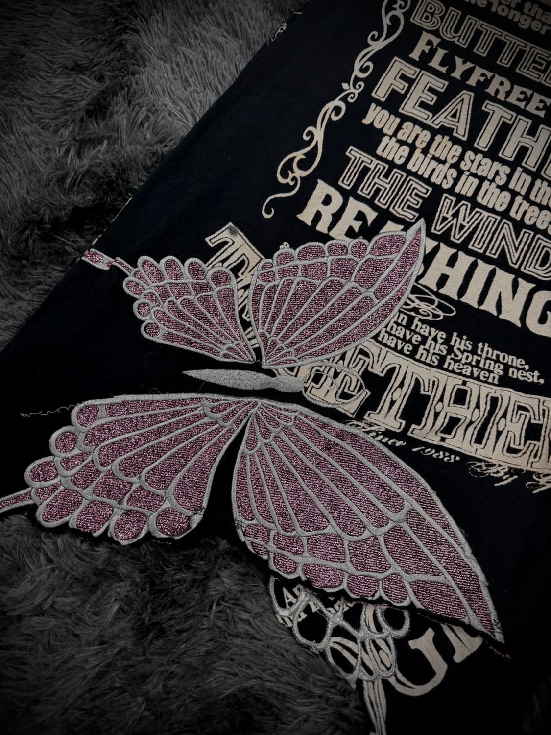 글리츠 나비 & 레터링 반팔 상품이미지4