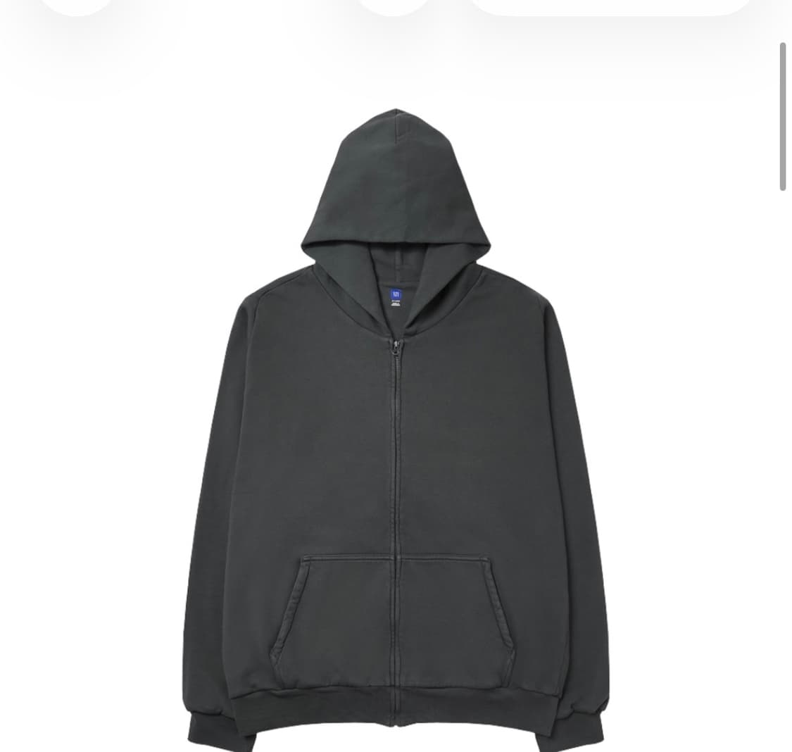이지 YZY 집업 후드 다크 그레이 상품이미지1