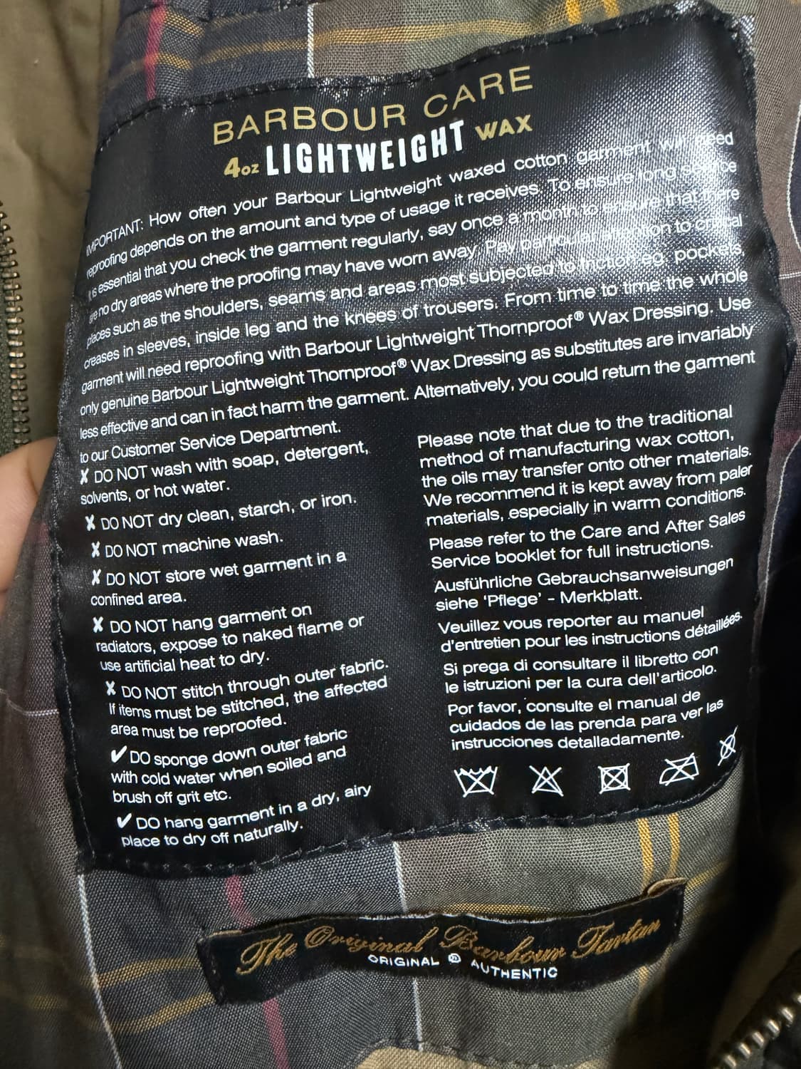 바버 4온스 왁스 자켓 상품이미지4