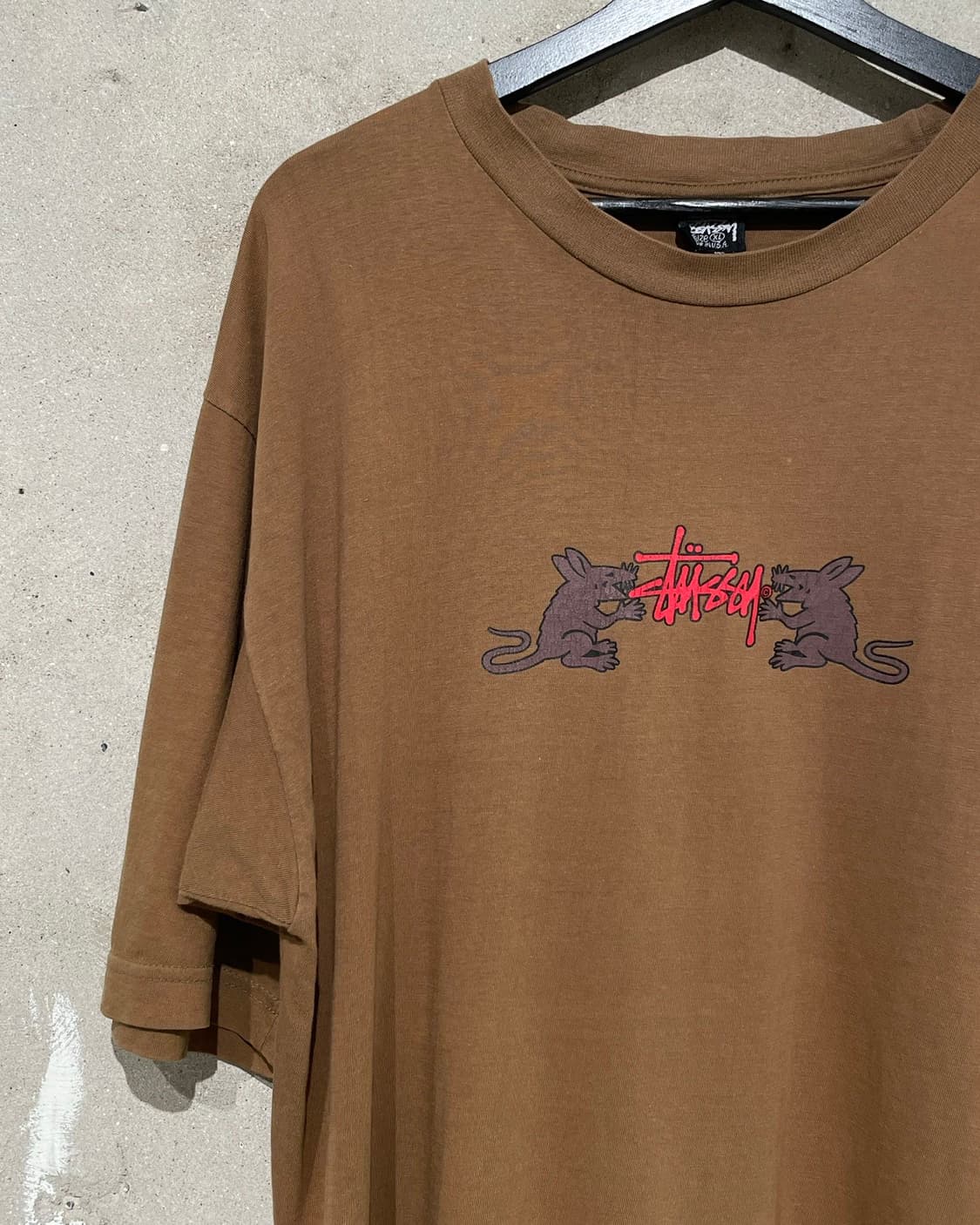 올드 스투시 90s 브라운 랫 팩 피그먼트 하프티 상품이미지2