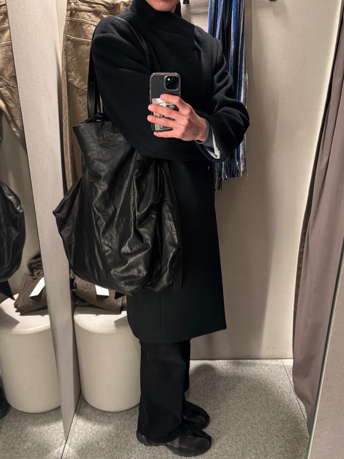 vtg lambskin big tote bag 상품이미지1