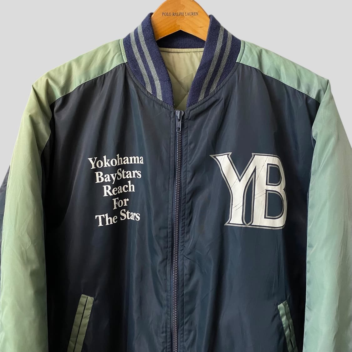 (L-XL)요코하마 BayStars 야구팀 봄버 재킷 상품이미지2