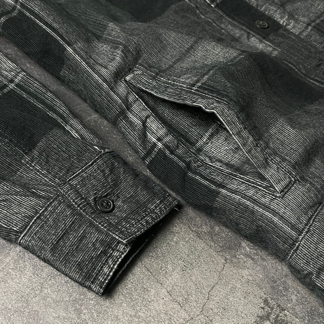 COLUMBIA 컬럼비아 빈티지 블랙 체크 코튼 셔츠자켓 A00421 상품이미지5