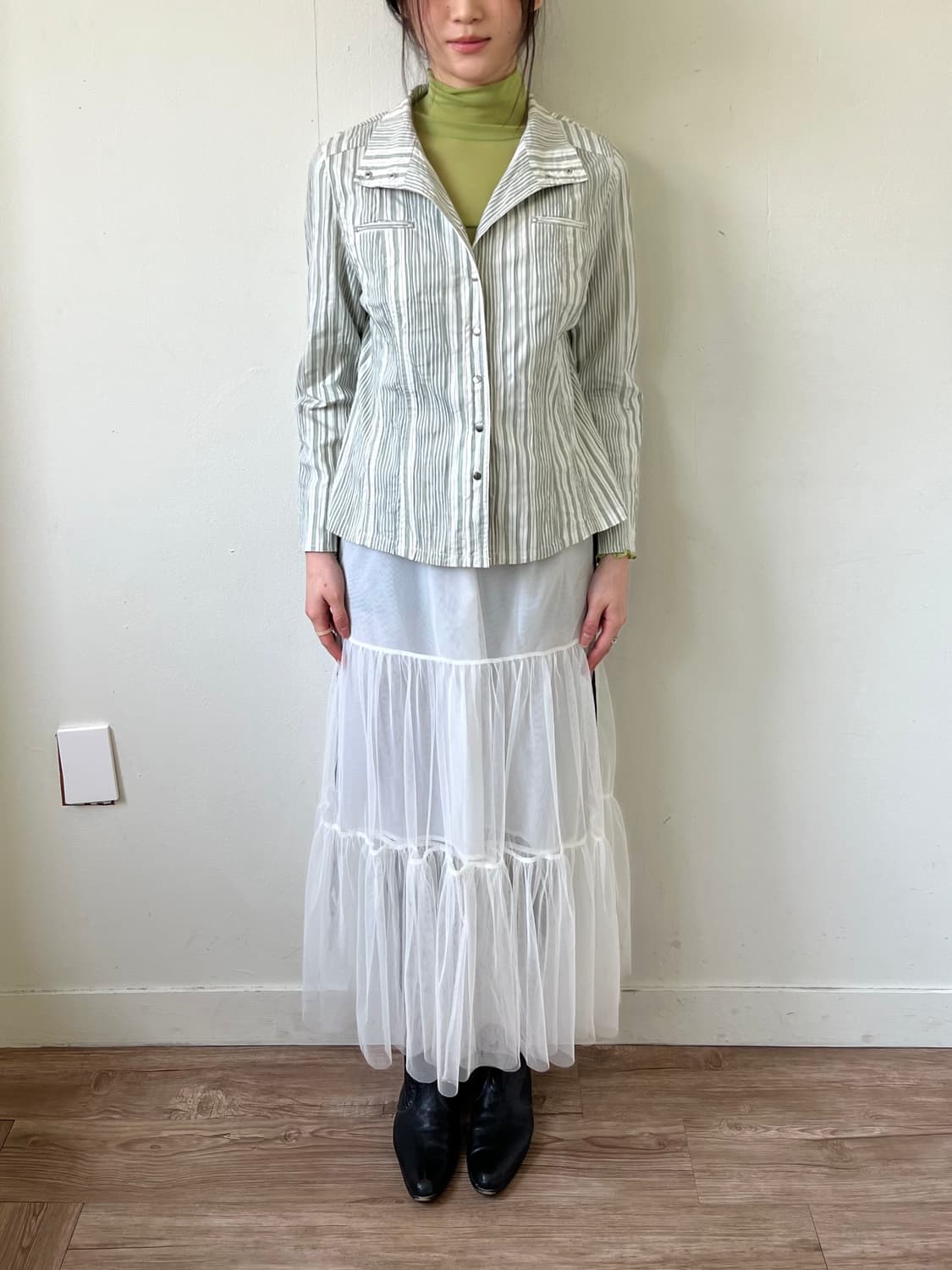 Radarista 트랙 롱 스커트 상품이미지8