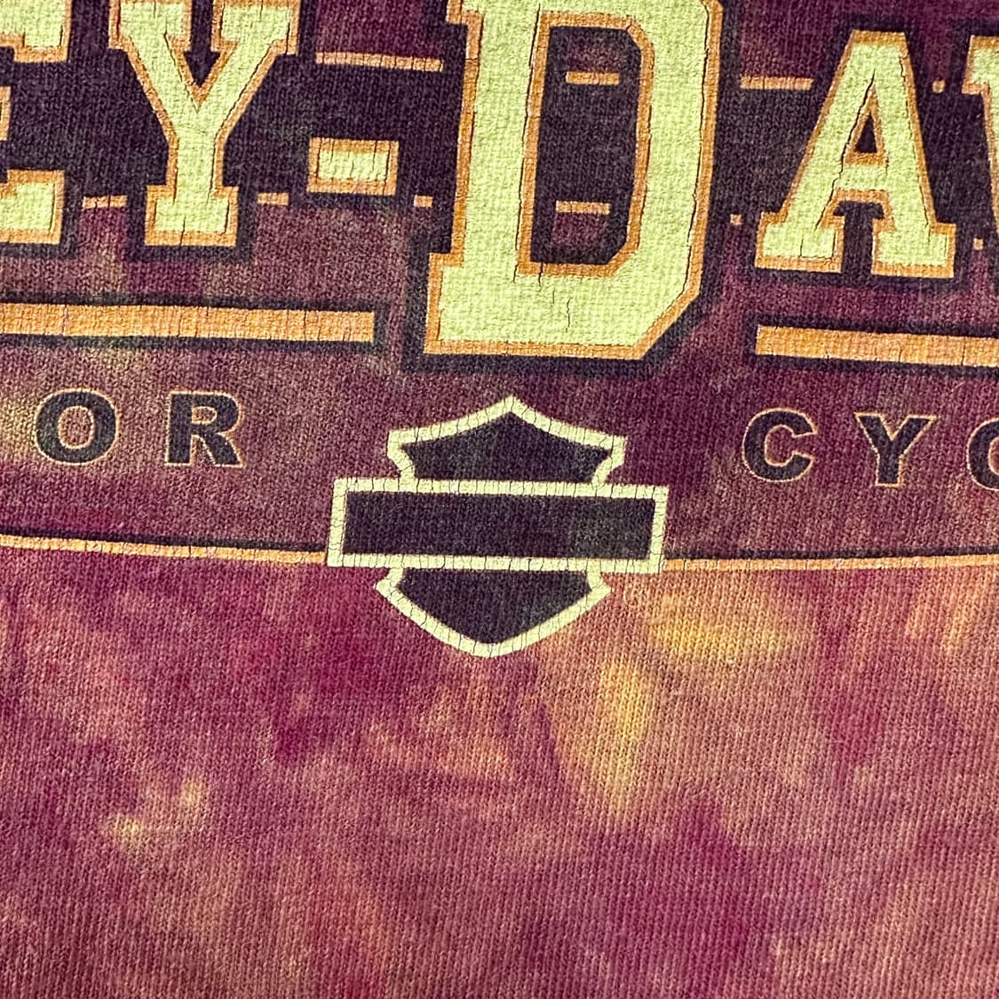 00s USA 할리데이비슨 타이다이 싱글스티치 티셔츠 L 상품이미지5