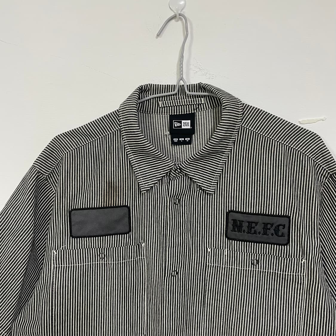 뉴에라 스트라이프 반팔 셔츠 상품이미지3
