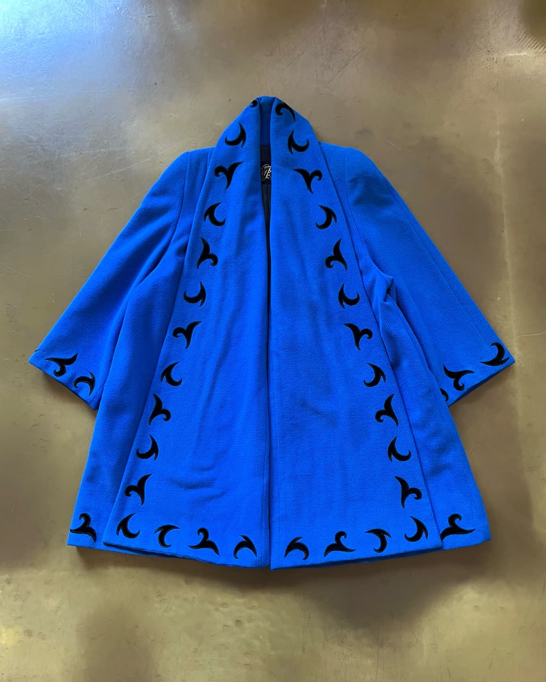 G.K 伊太利喜 Tribal Pattern Trim Wool Coat 상품이미지5