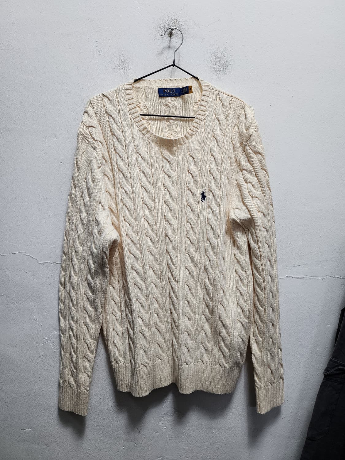 폴로 랄프로렌 꽈베기 아이보리 케이블 니트 상품이미지1