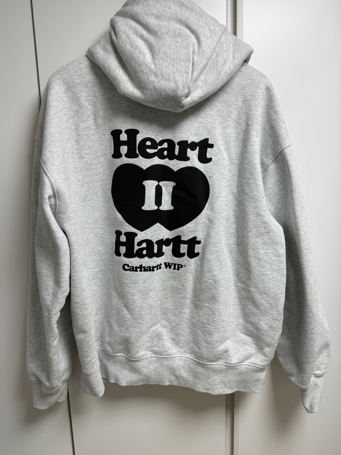 칼하트WIP 하트 후드집업 XL 애쉬 헤더 상품이미지4