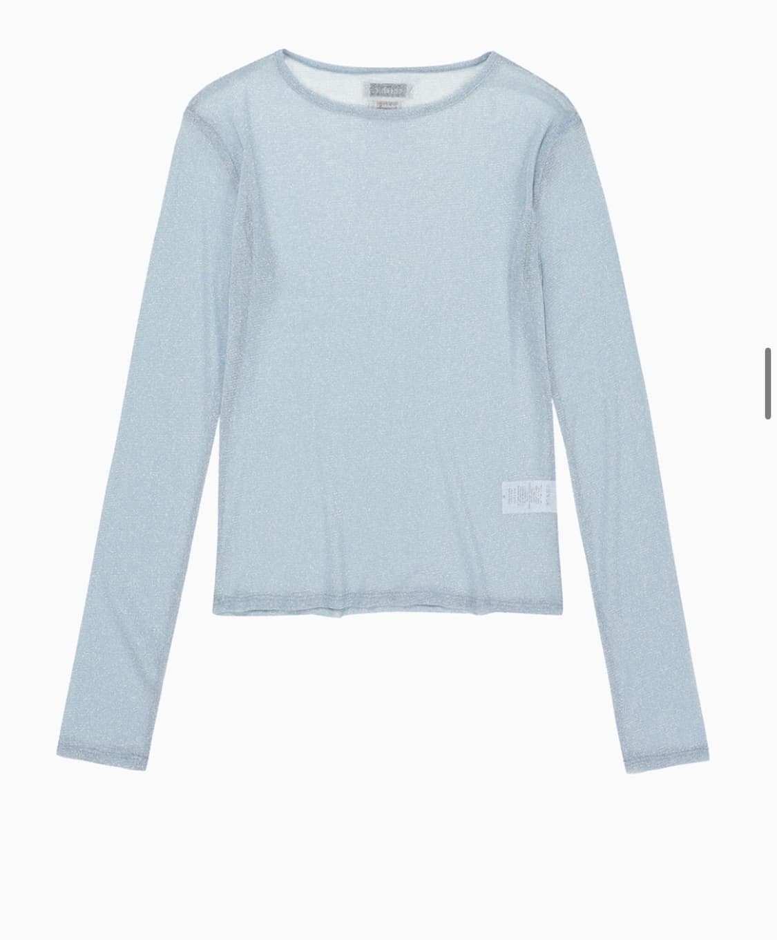 SHEER LONG SLEEVE TOP, SKY BLUE 상품이미지1