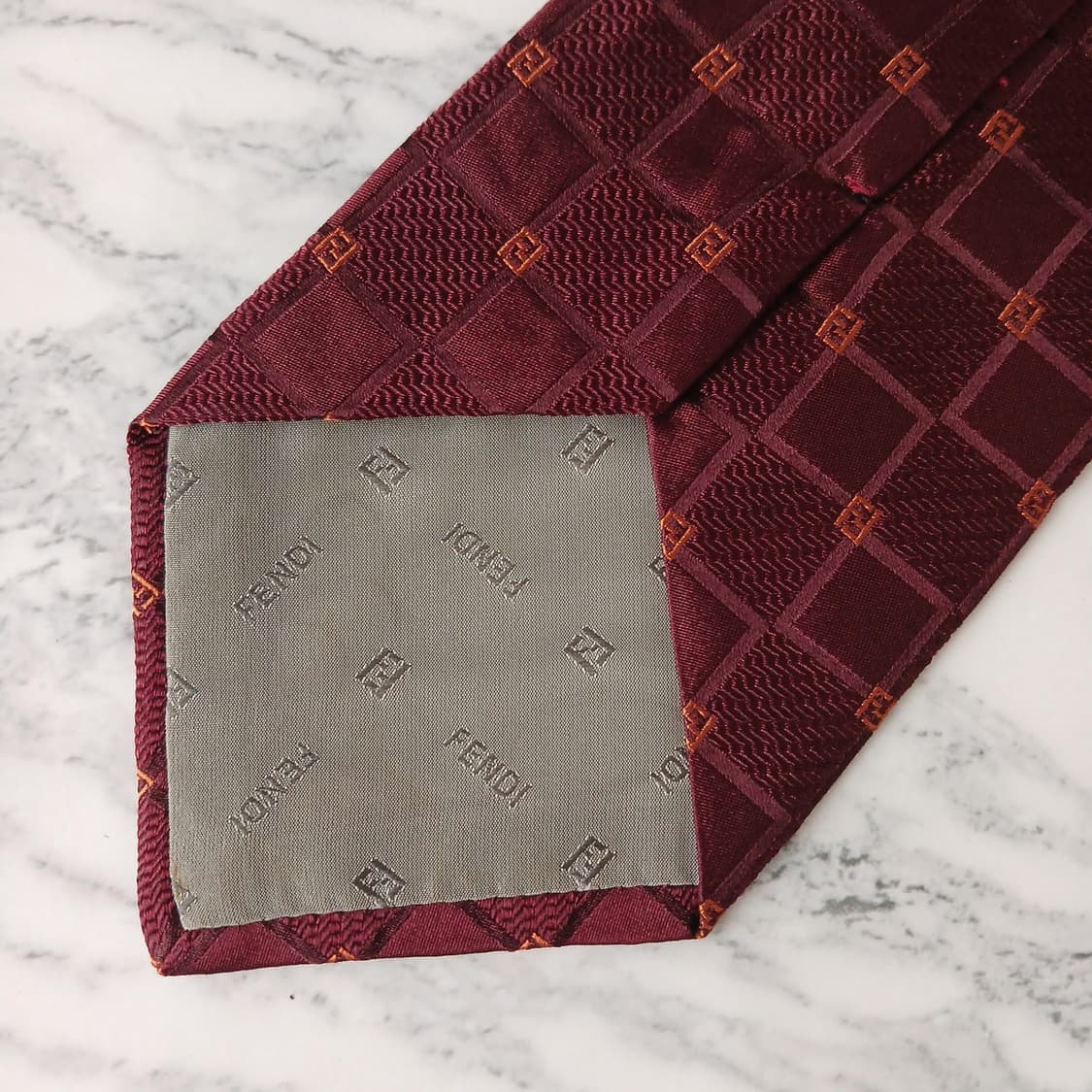 펜디 실크 와인 주카 패턴 넥타이 9.9cm A+~A등급 e879
 상품이미지7