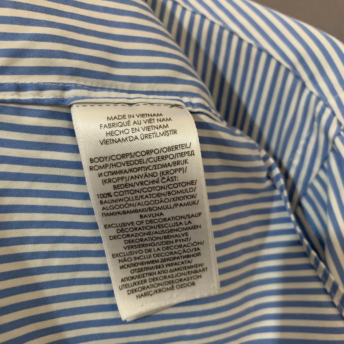 S 폴로랄프로렌 신형 QR 클래식핏 블루 스트라이프 셔츠 남방 상품이미지5