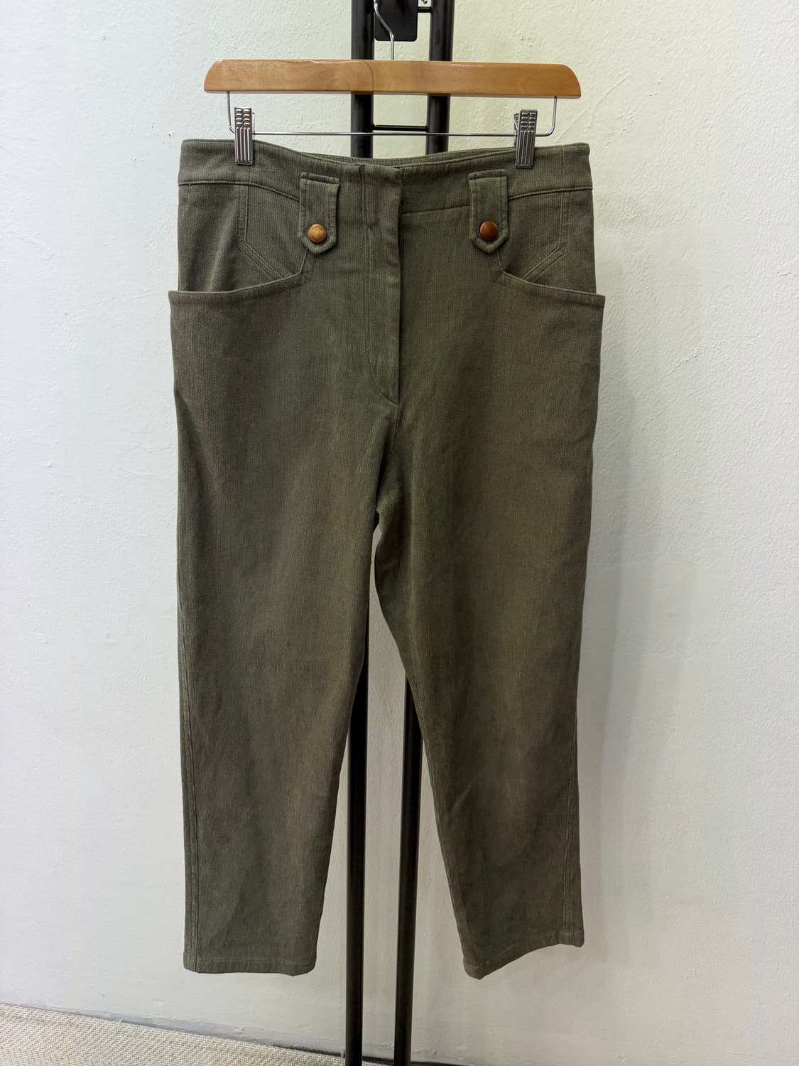 정품) 시스템 한섬 22ss 여성 코듀로이 바지 30 상품이미지1