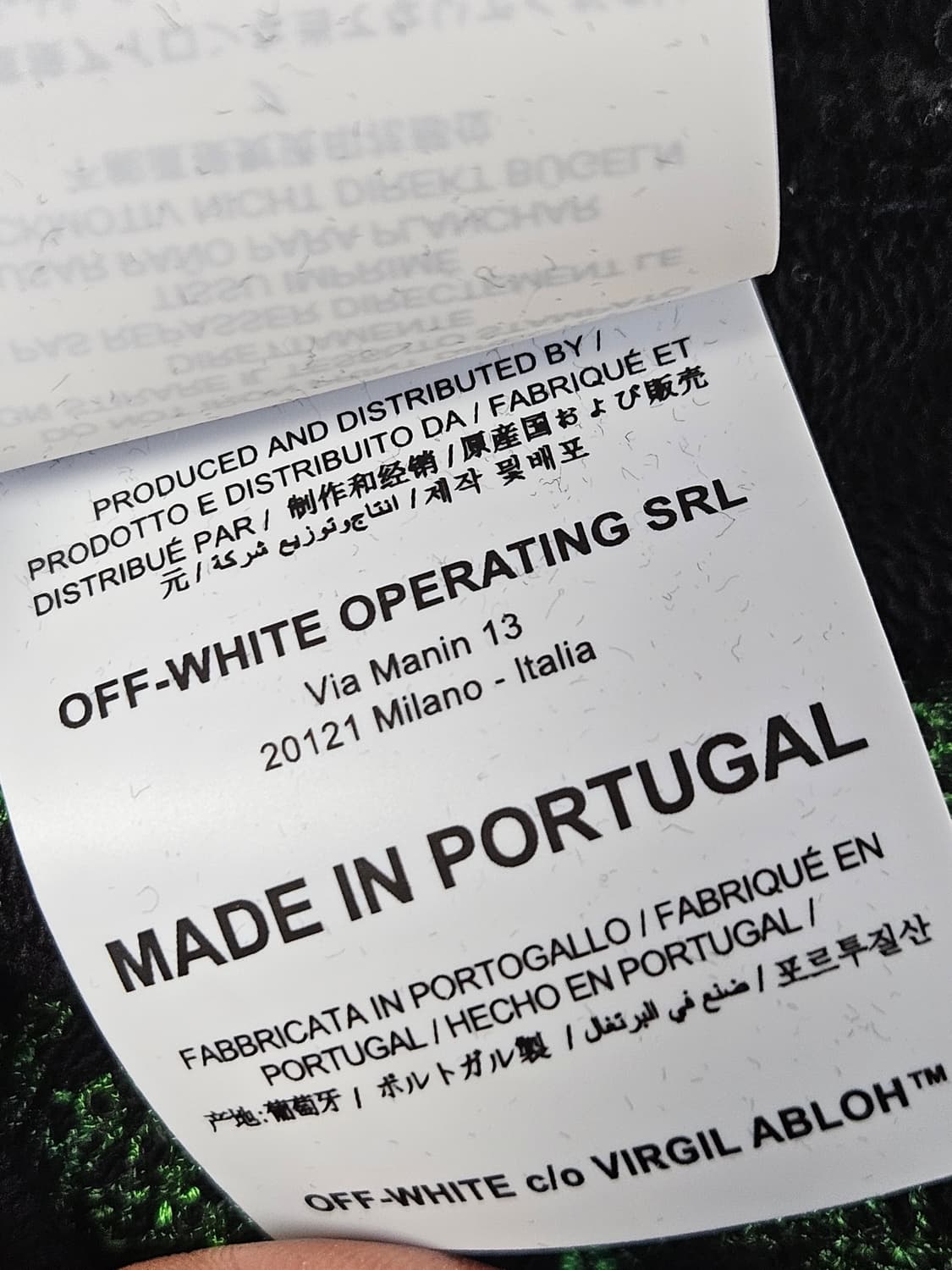 오프화이트 그린트리 자수 크롭 맨투맨 스웻셔츠 S 상품이미지6