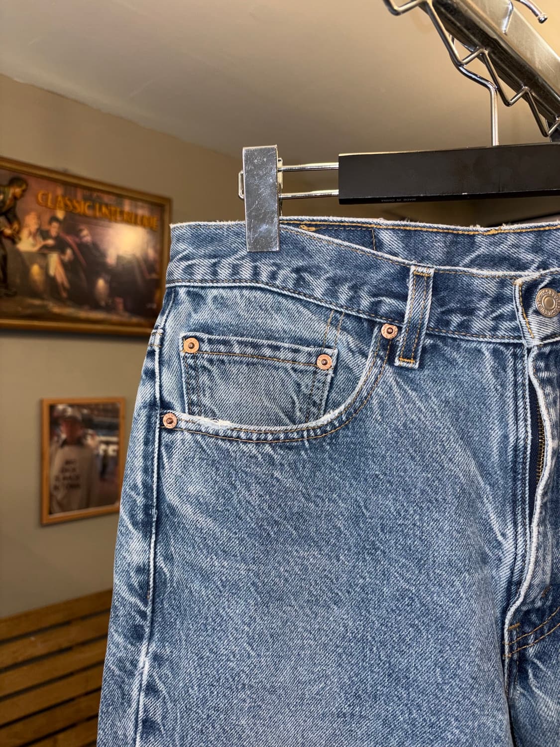 Early 00’s Levi’s 517 USA flare denim 상품이미지7