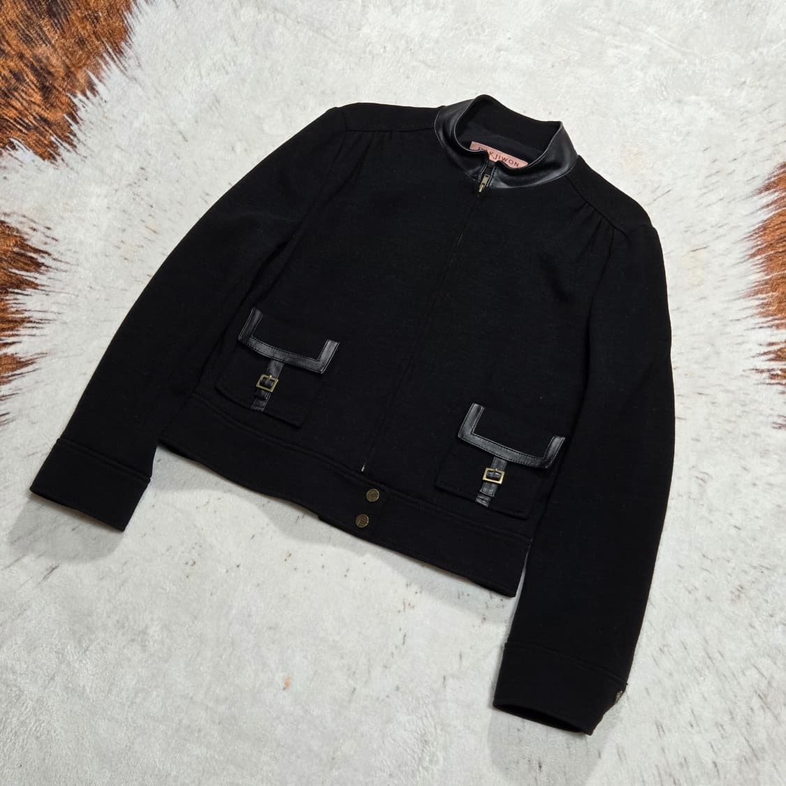 디자이너 박지원 블랙 모 자켓 상품이미지1