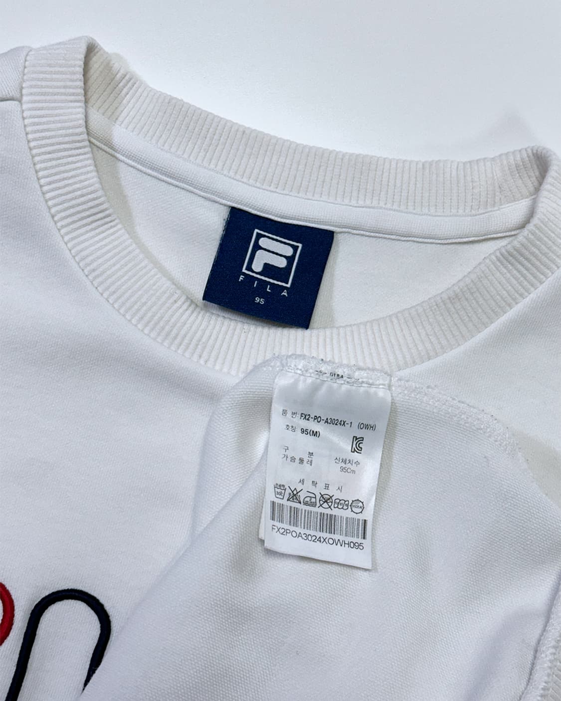 휠라 맨투맨 화이트 상품이미지3