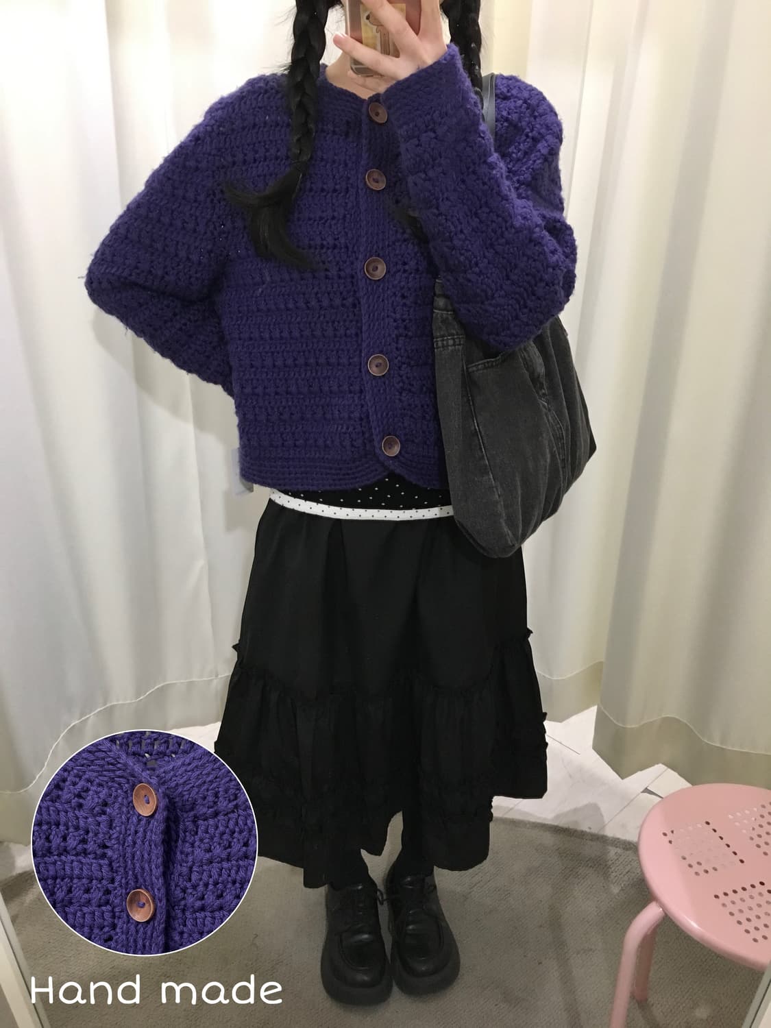 핸드메이드 짜임 가디건 상품이미지1