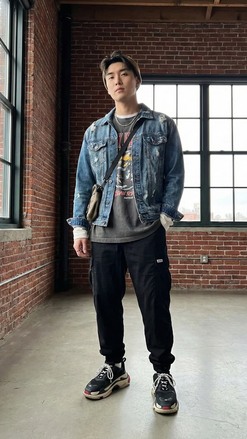 에디바우어 블랙 카고 밴딩 조거팬츠_M 상품이미지1