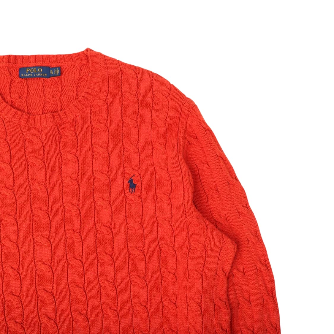 폴로 랄프로렌 오렌지 케이블 니트 스웨터 상품이미지3
