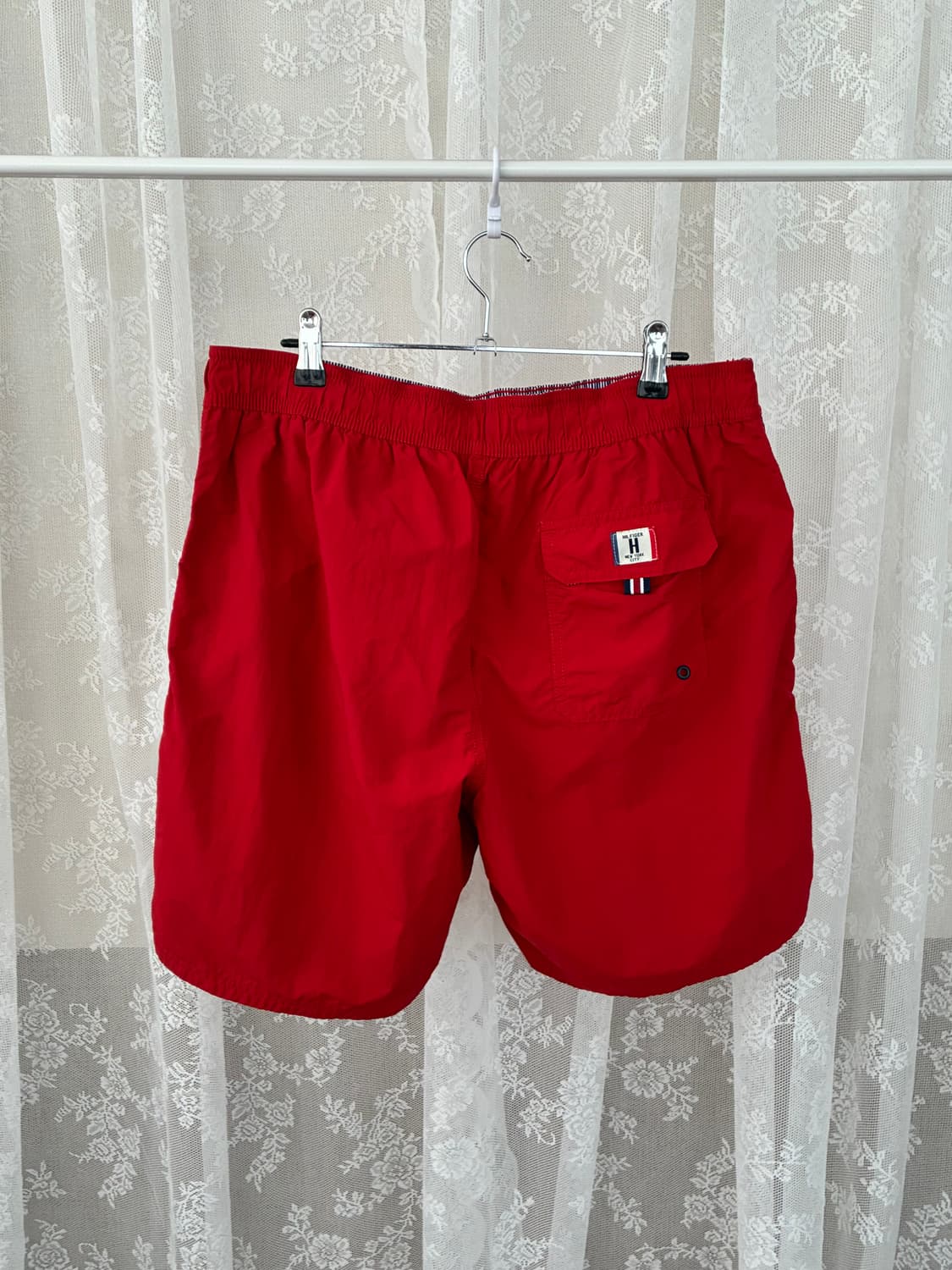 L) 타미힐피거 스윔 쇼츠 반바지 레드 상품이미지2