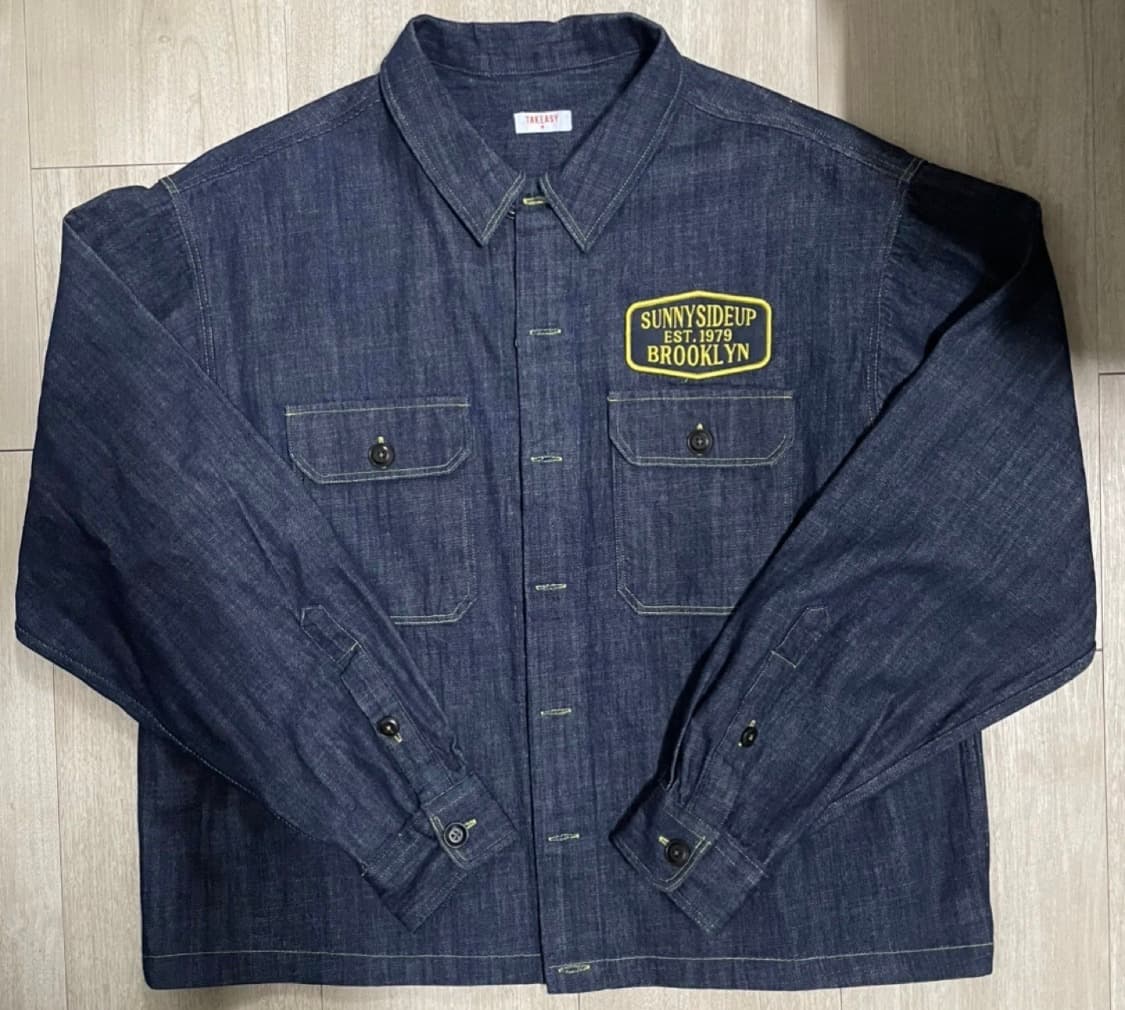 테이크이지 인디고 데님 워크 셔켓 상품이미지3