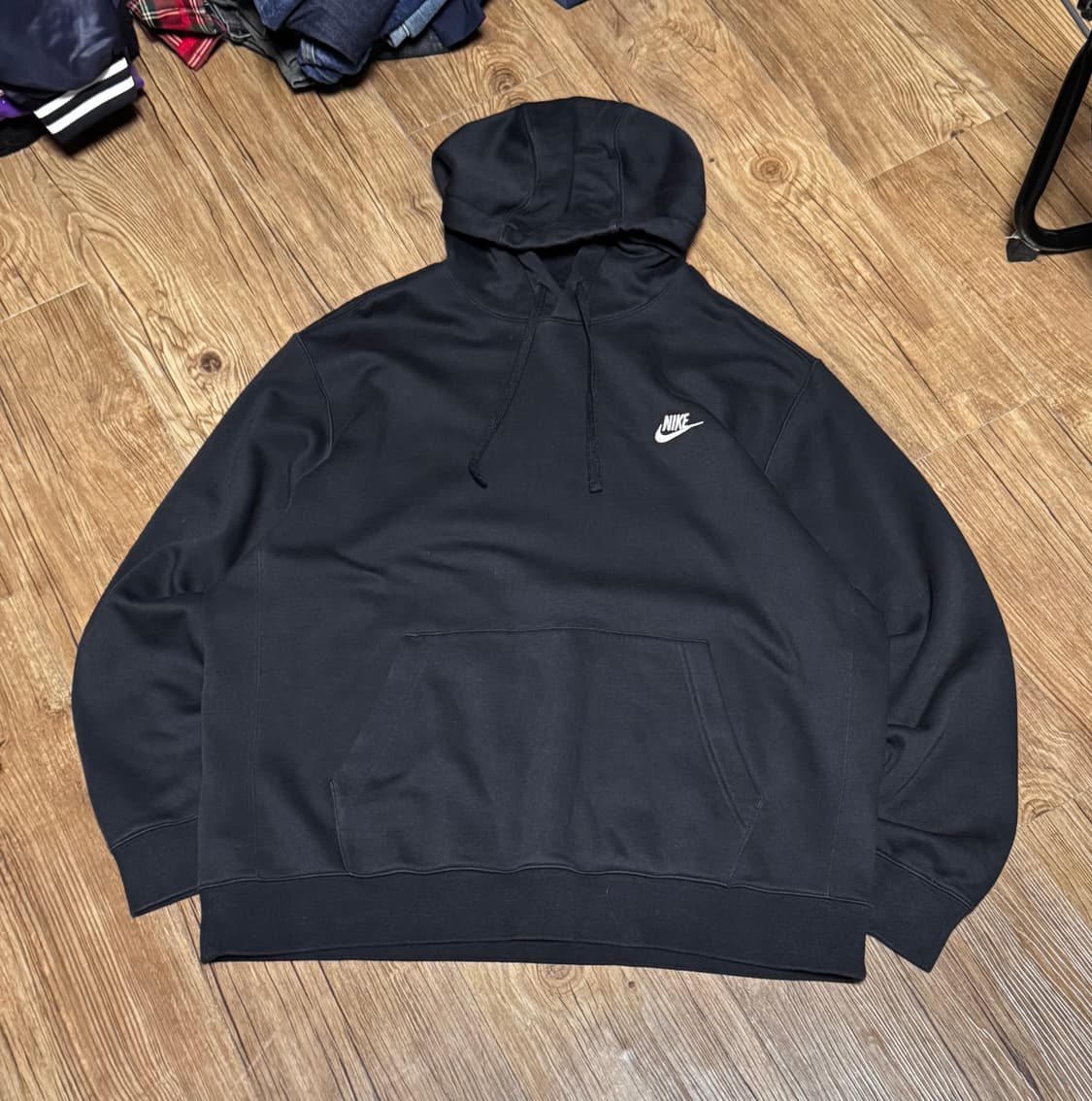 [2XL] 나이키 오버핏 블랙 후드티 상품이미지2
