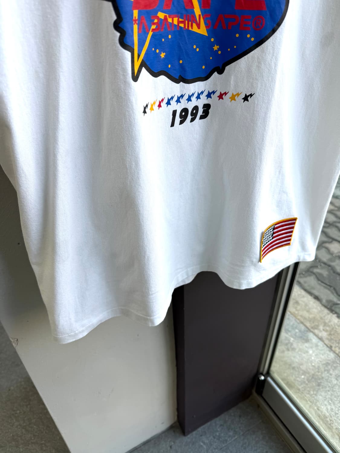 XL/ 베이프 NASA MOON 프린팅 라운드 반팔 상품이미지5