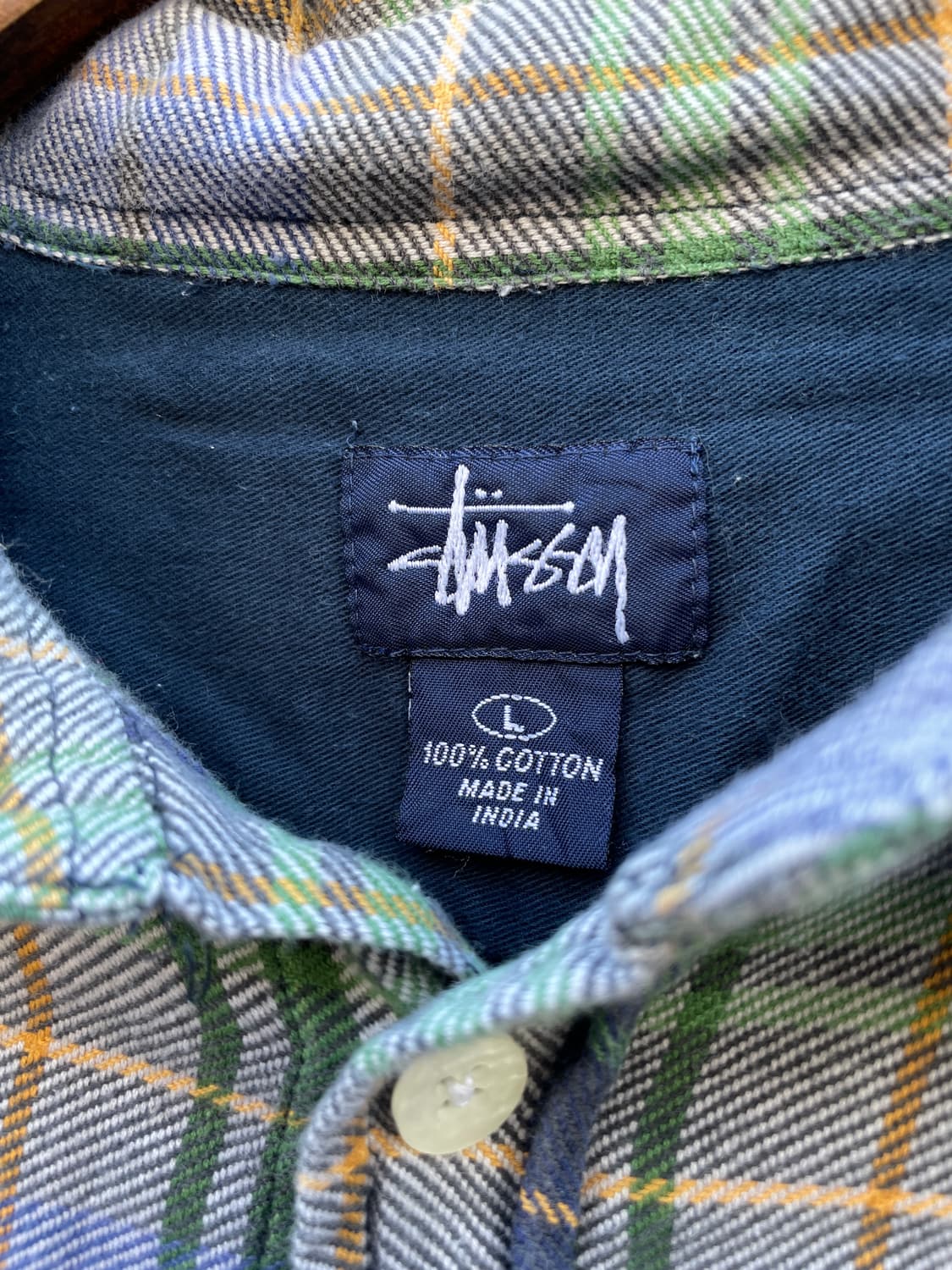 90-00s Stussy Flannel Faded Check Shirt 상품이미지5