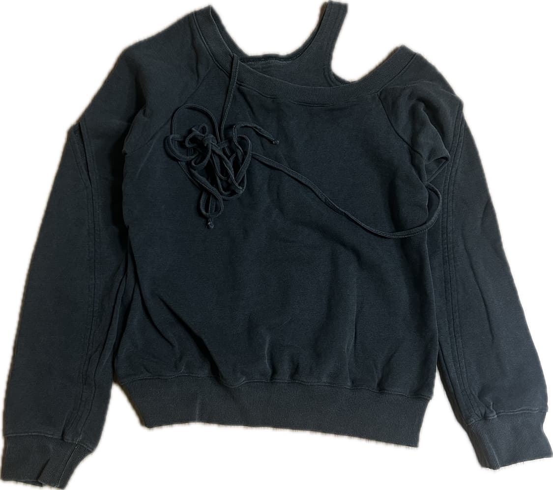 나체 SLIT LAYERED SWEAT SHIRT CHARCOAL 상품이미지5