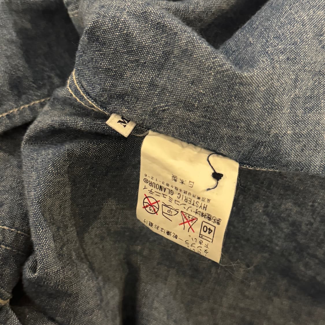 히스테릭 글래머 데님 셔츠 M 상품이미지4