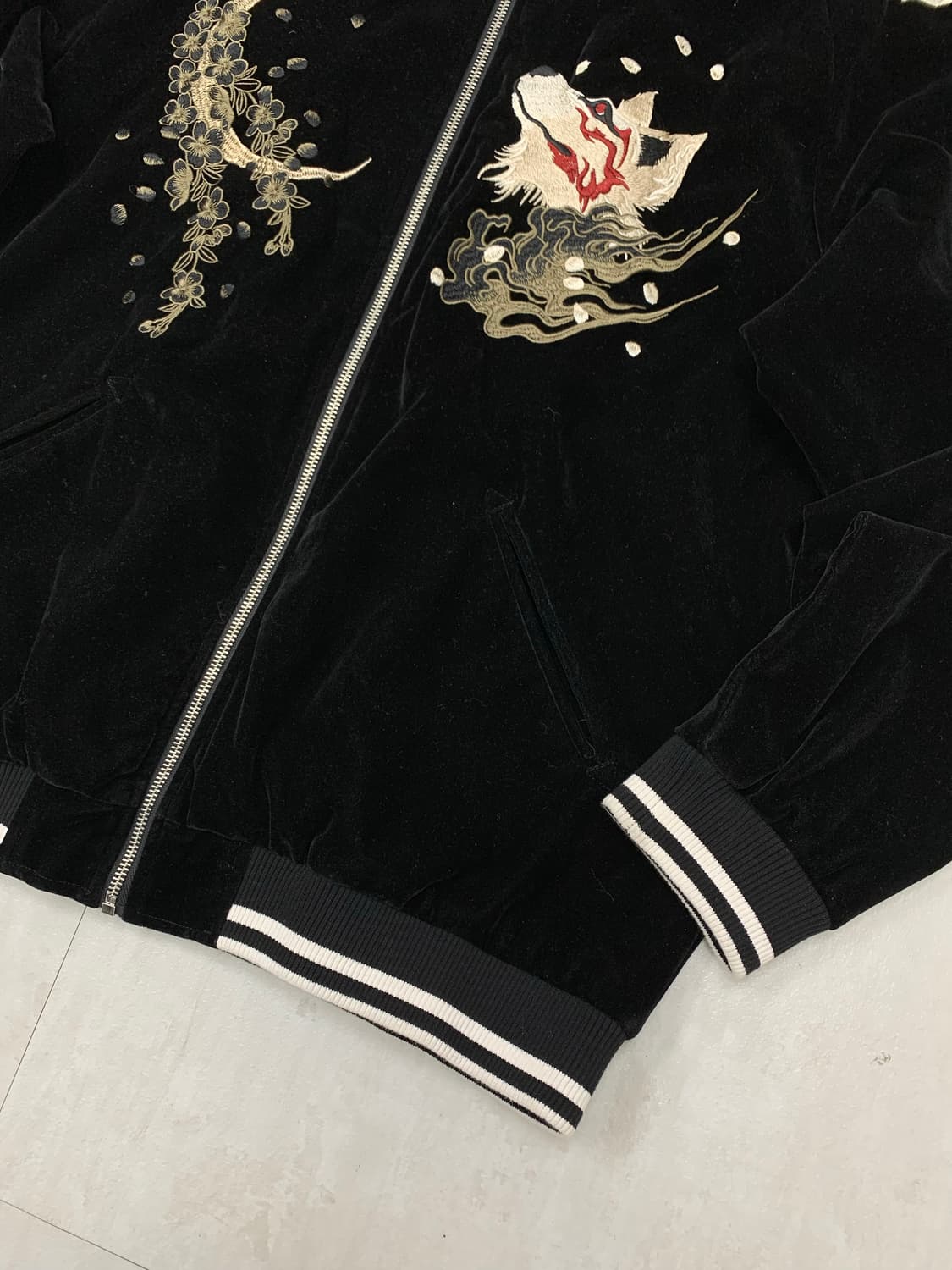 Onidenim 벨벳 자수 스카쟌 #235 상품이미지5