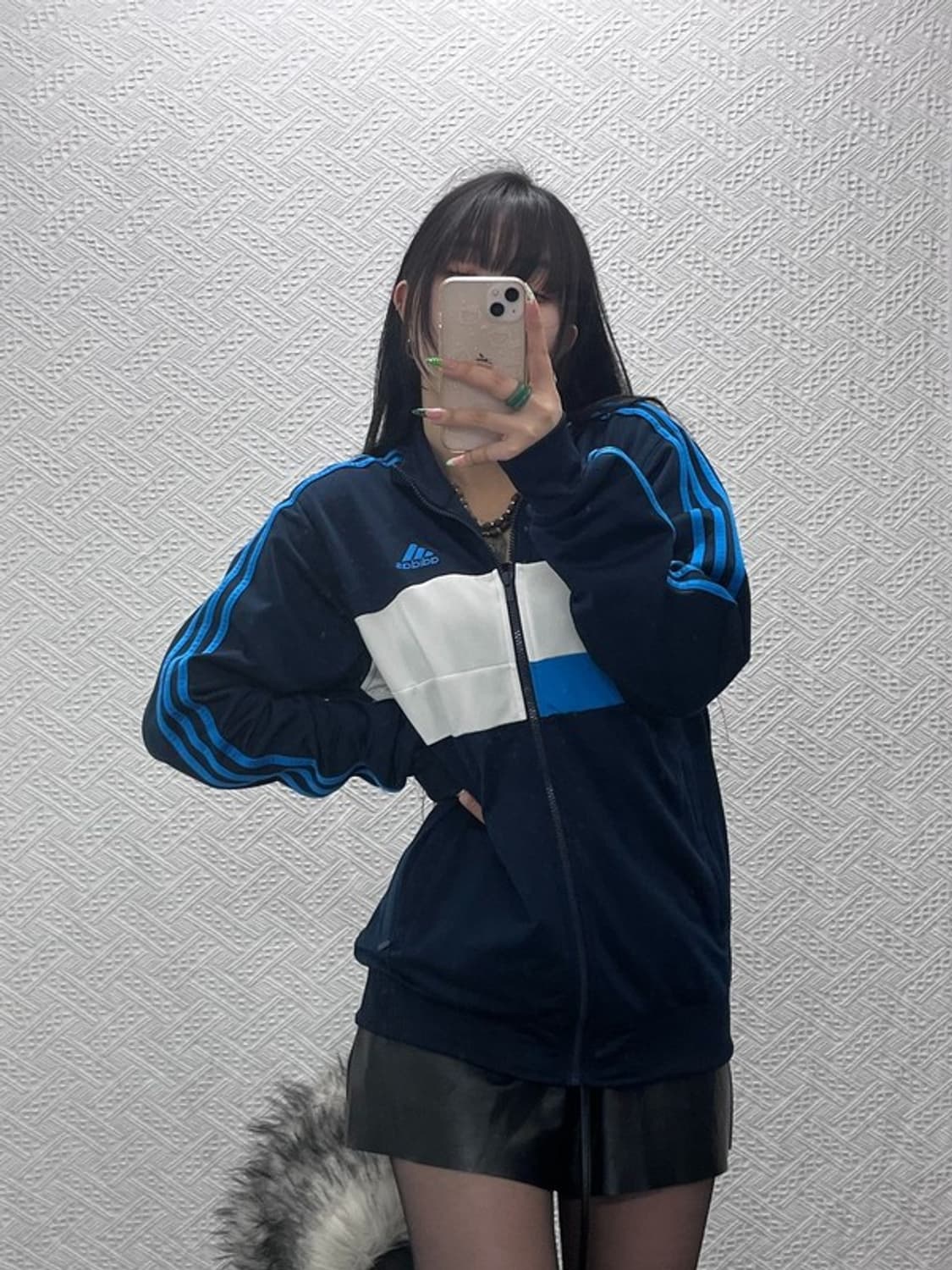 아디다스 레트로 희귀 아노깔 삼각로고 배색 져지 집업 95 C09048 상품이미지1