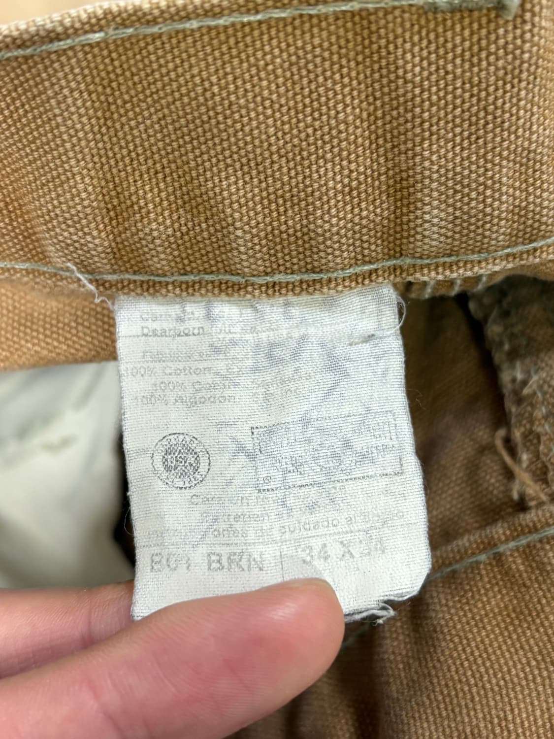 90s 칼하트 b01 더블니 usa UNION MADE 상품이미지6