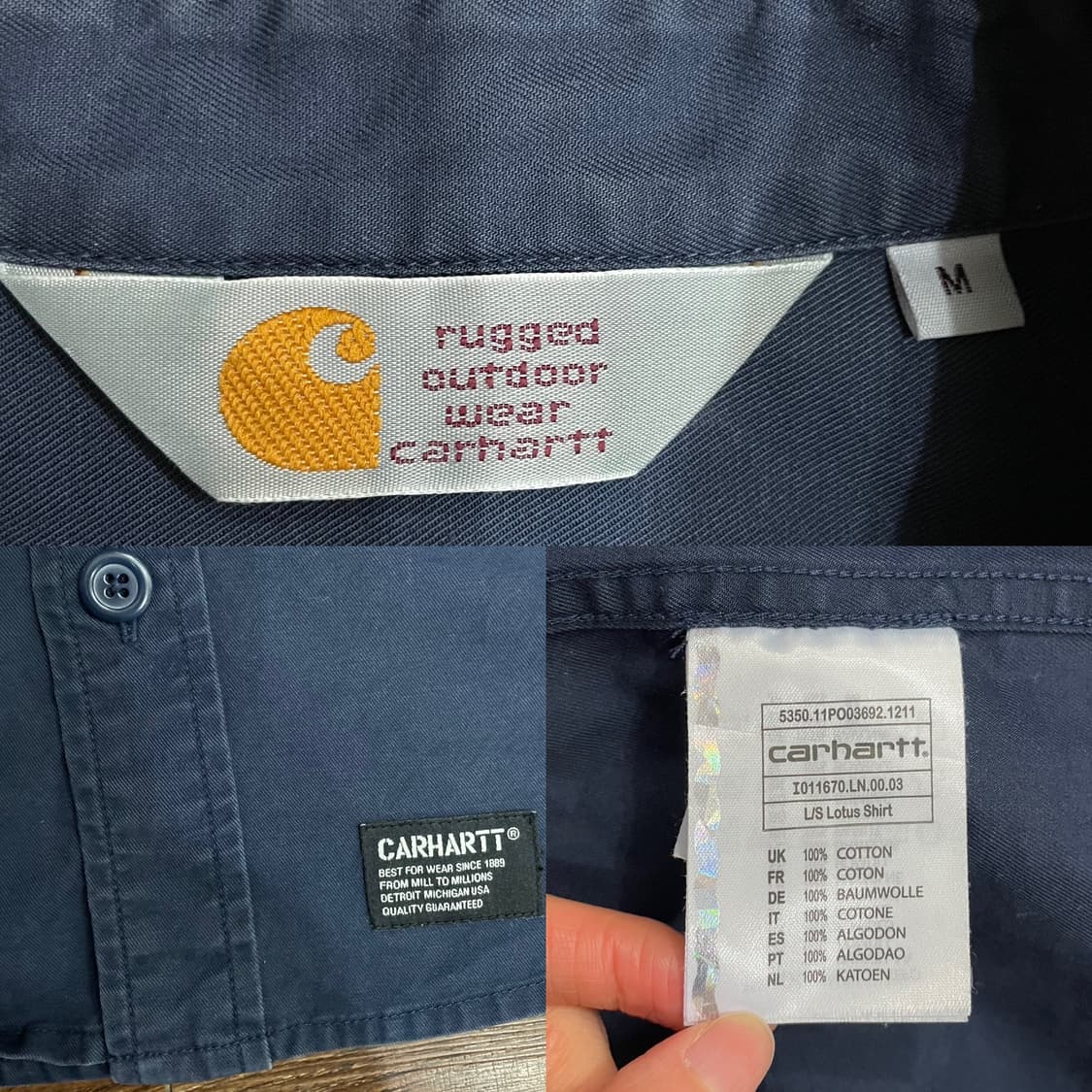 칼하트 디트로이트 미시간 덕 디비전 로터스 워크 셔츠 상품이미지8