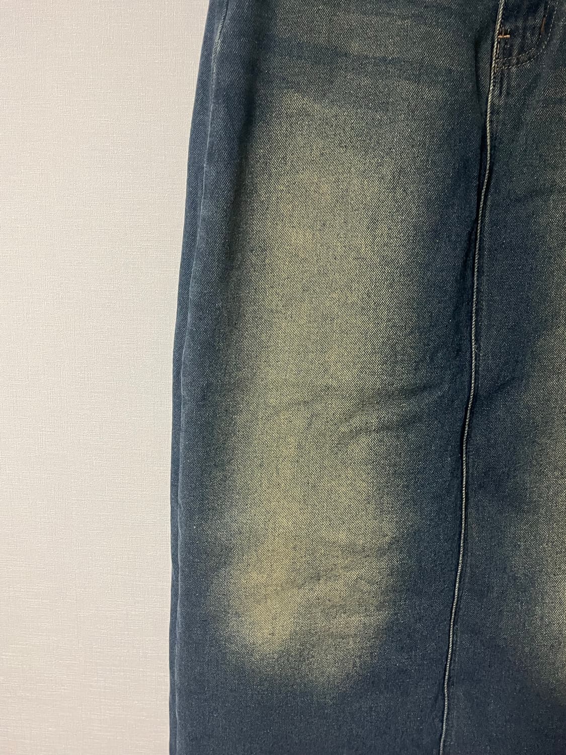 칙스 빈티지 워싱 데님 롱스커트 중청 상품이미지5