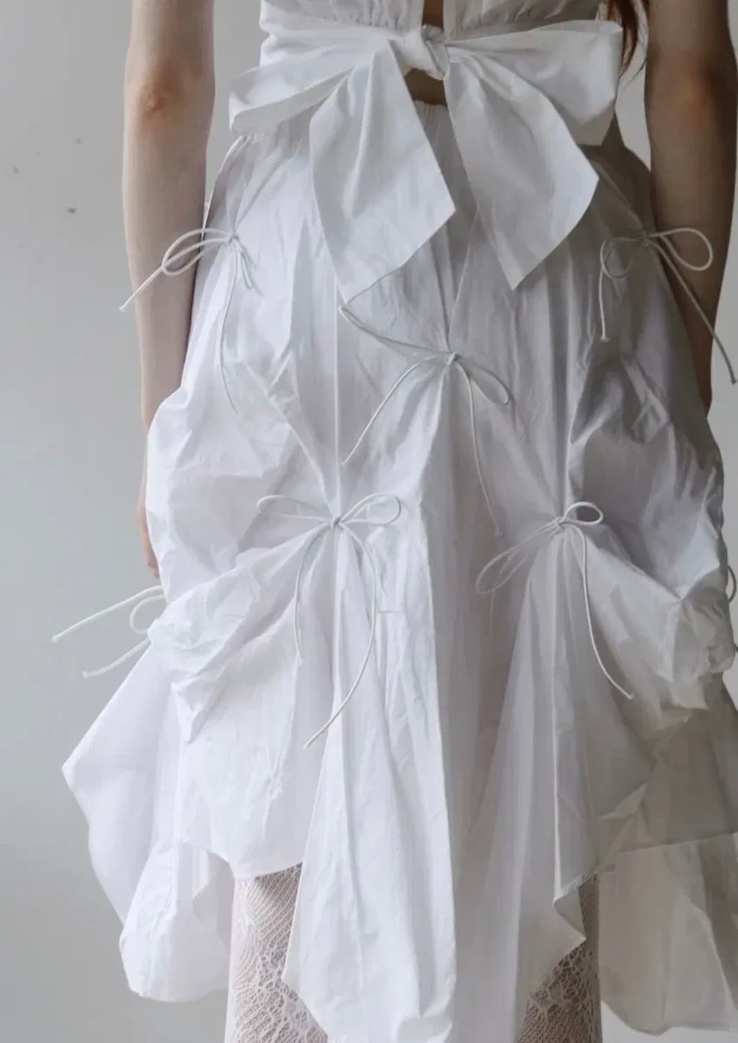 르콩 lekong ribbon 리본 프릴 스커트 상품이미지1