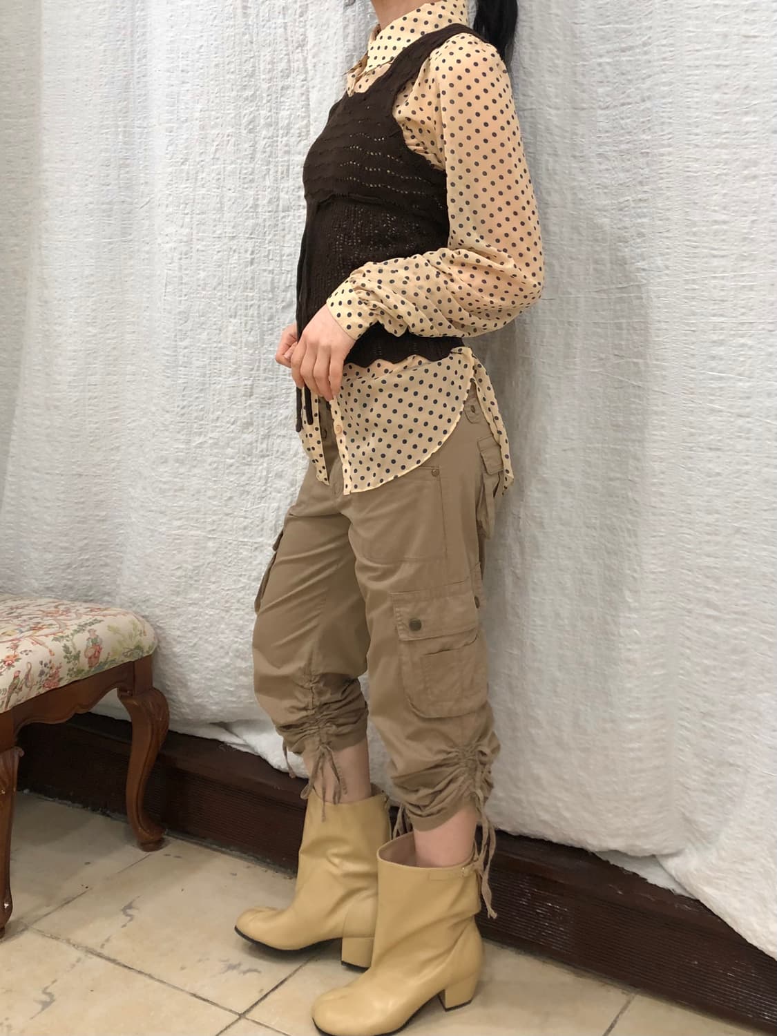 deep mocha knit sleeveless 상품이미지3