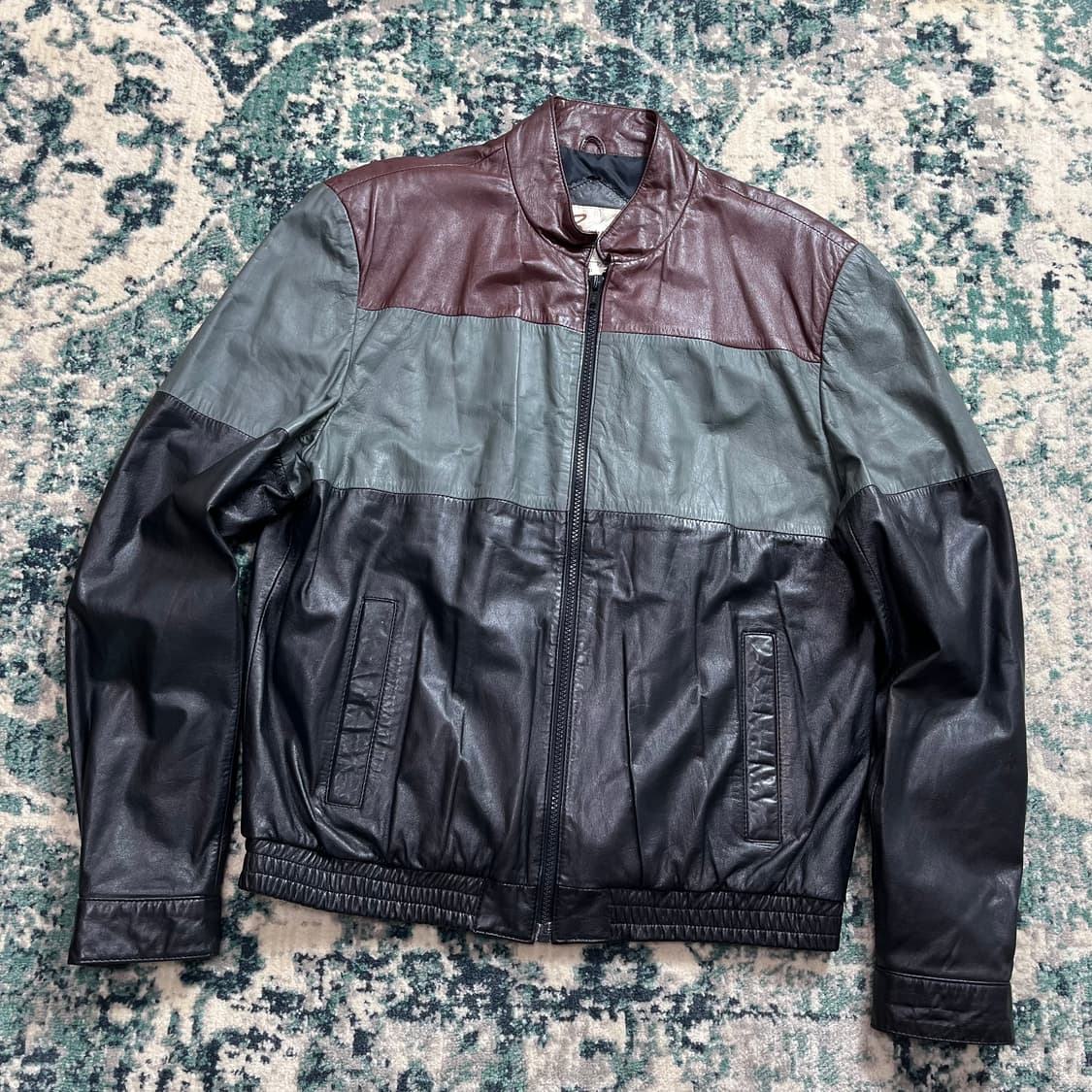 80s Bermans Leather Cafe 레이서 가죽 자켓 40 상품이미지6