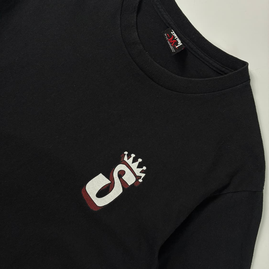 Stussy  스투시 nuff respect due 크라운 블랙 반팔 티 상품이미지5