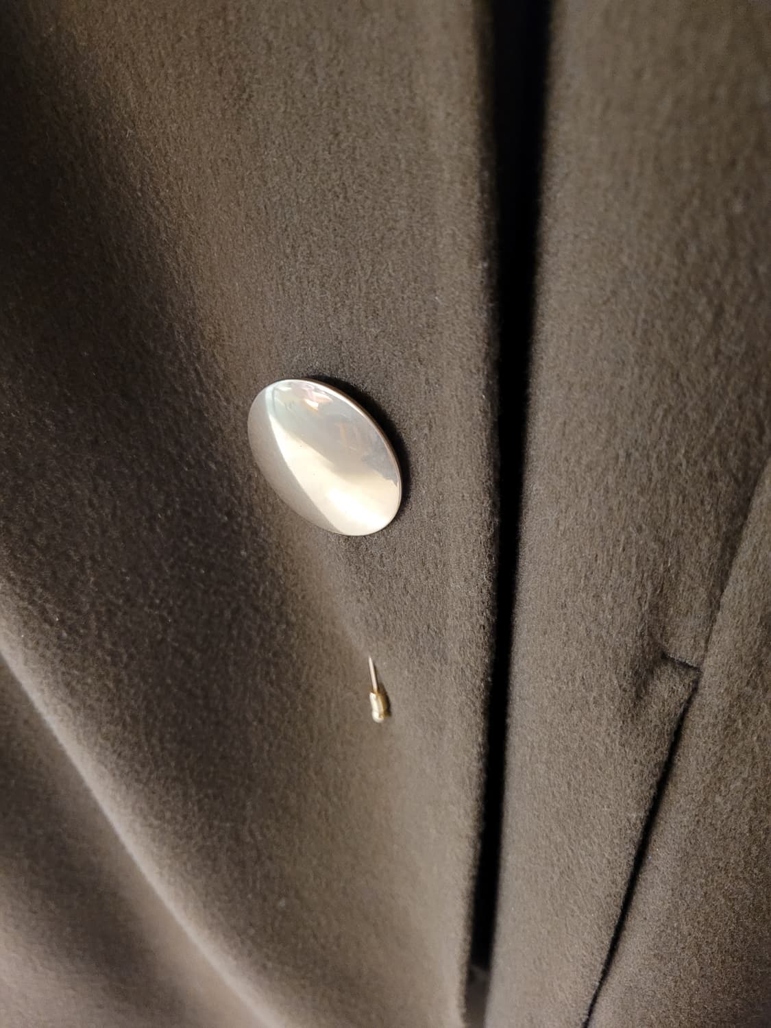 시스템 라운드 핀 포인트 울캐시미어 코트 M 상품이미지5