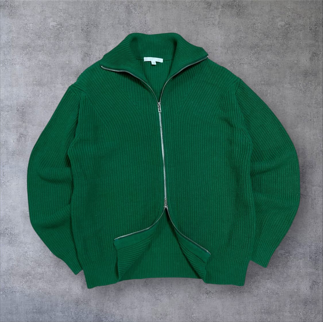 키뮤어 투웨이 그린 니트 집업 상품이미지1