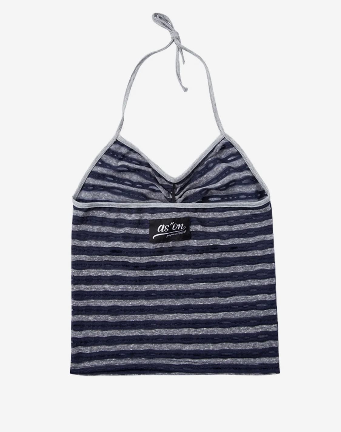 애즈온 V SHIRRING SLEEVELESS / NAVY 상품이미지2