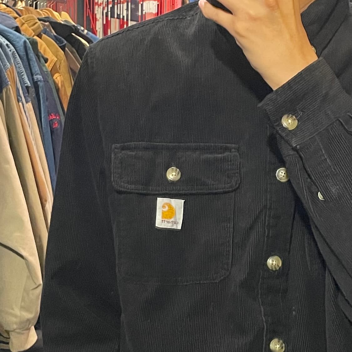[IM] carhartt 칼하트 블랙 코듀로이 긴팔셔츠 상품이미지4