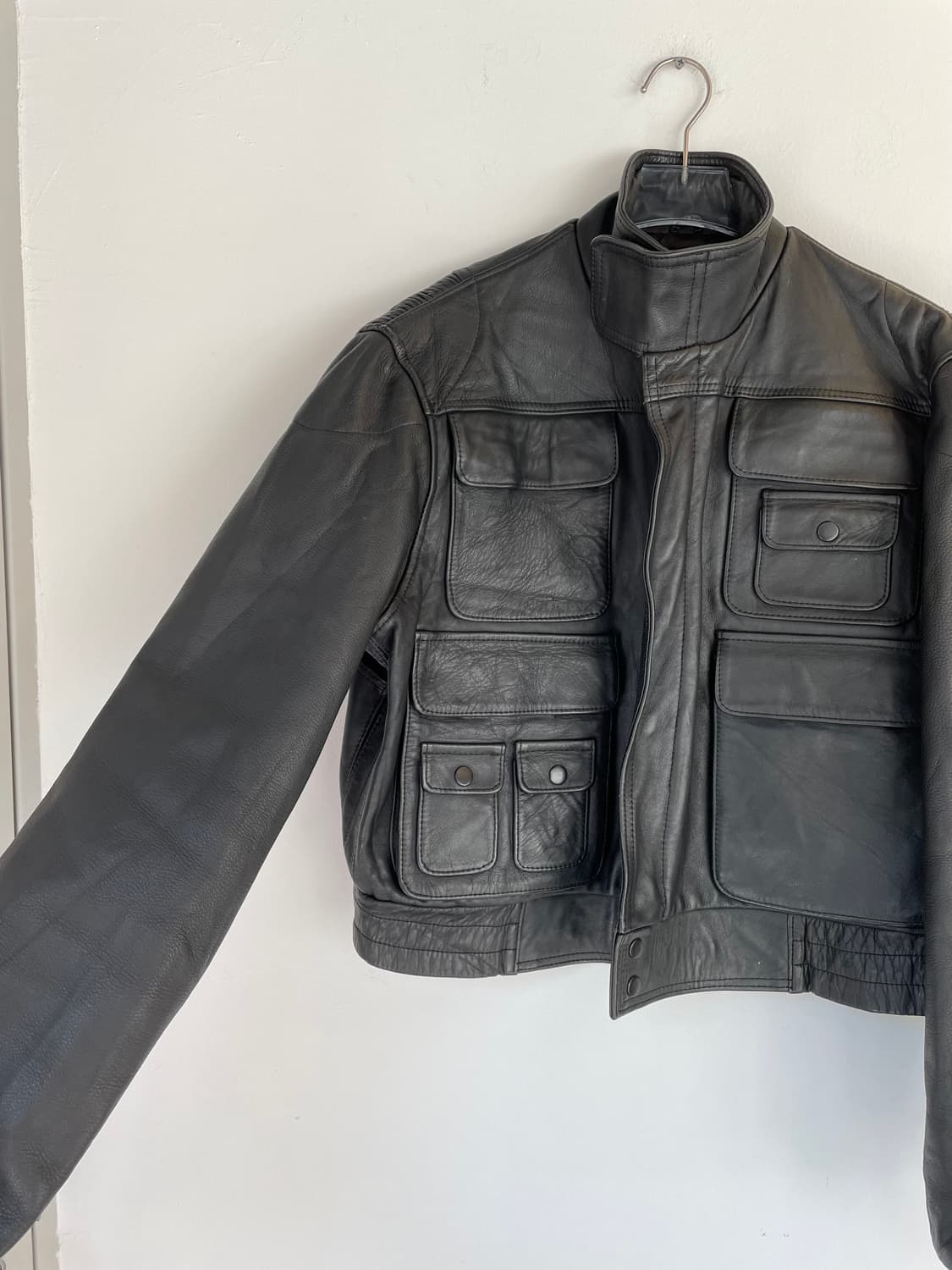 vtg 에코 레더 바이커 자켓 상품이미지3