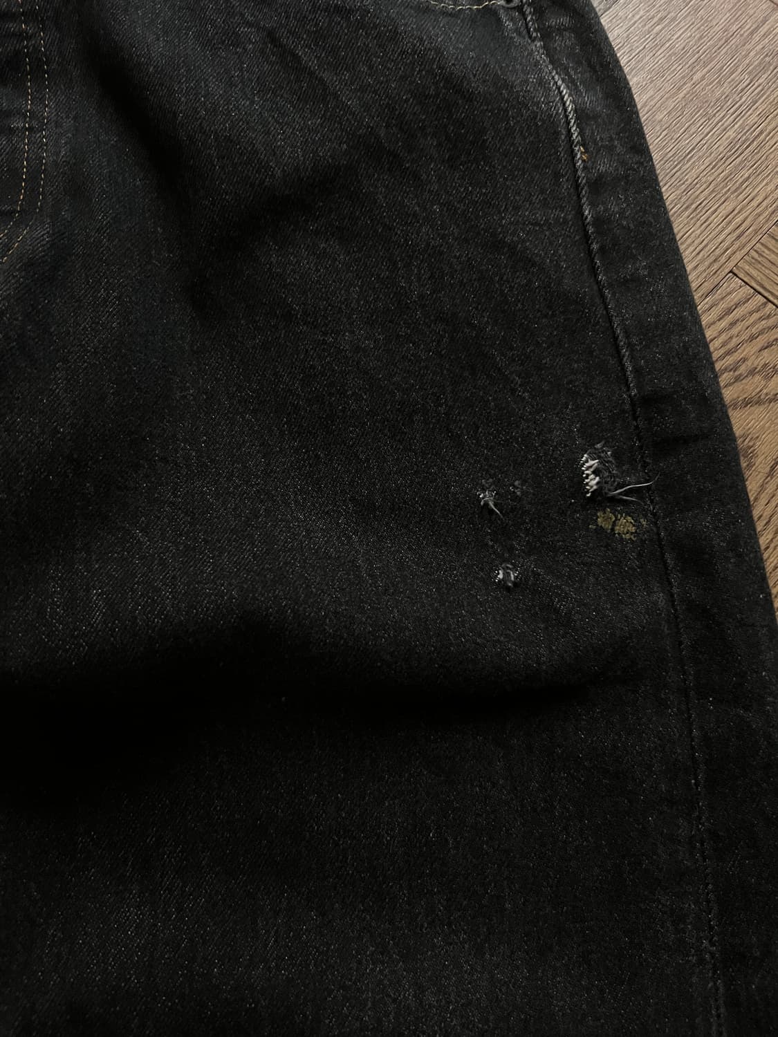 [34]리바이스 501 빈티지 워싱 흑청 데님 팬츠 상품이미지4