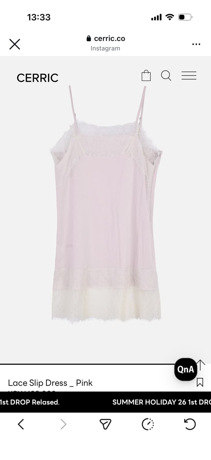 CERRIC Lace Slip Dress _ Pink 상품이미지2