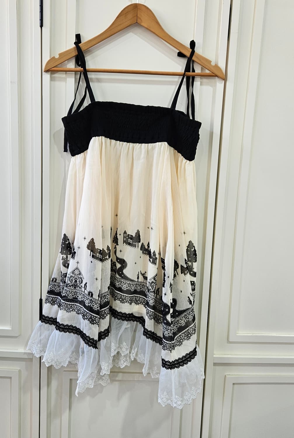 궁전 프린트 레이스 원피스 상품이미지4