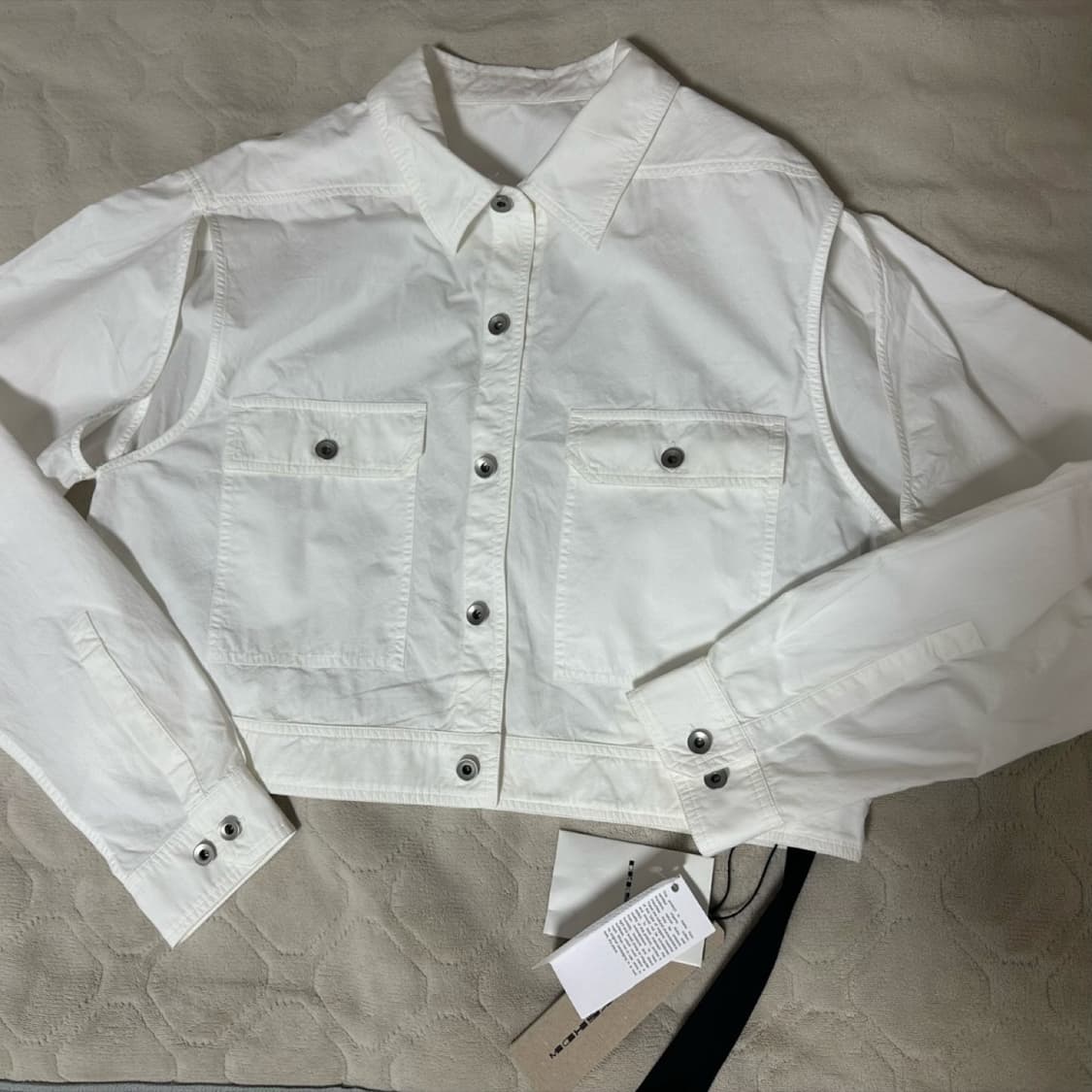 릭오웬스 크롭 셔츠 자켓 상품이미지1